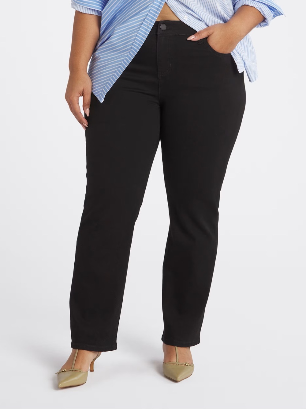 Liverpool Kennedy Perfect Black Straight-Leg Jeans